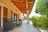 Covered terrace near the garden