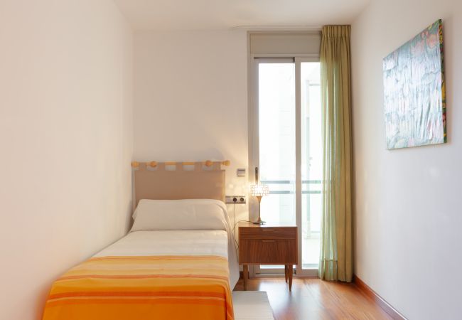 Bedroom with terrace on the top floor of the duplex