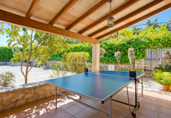 Table tennis on the terrace